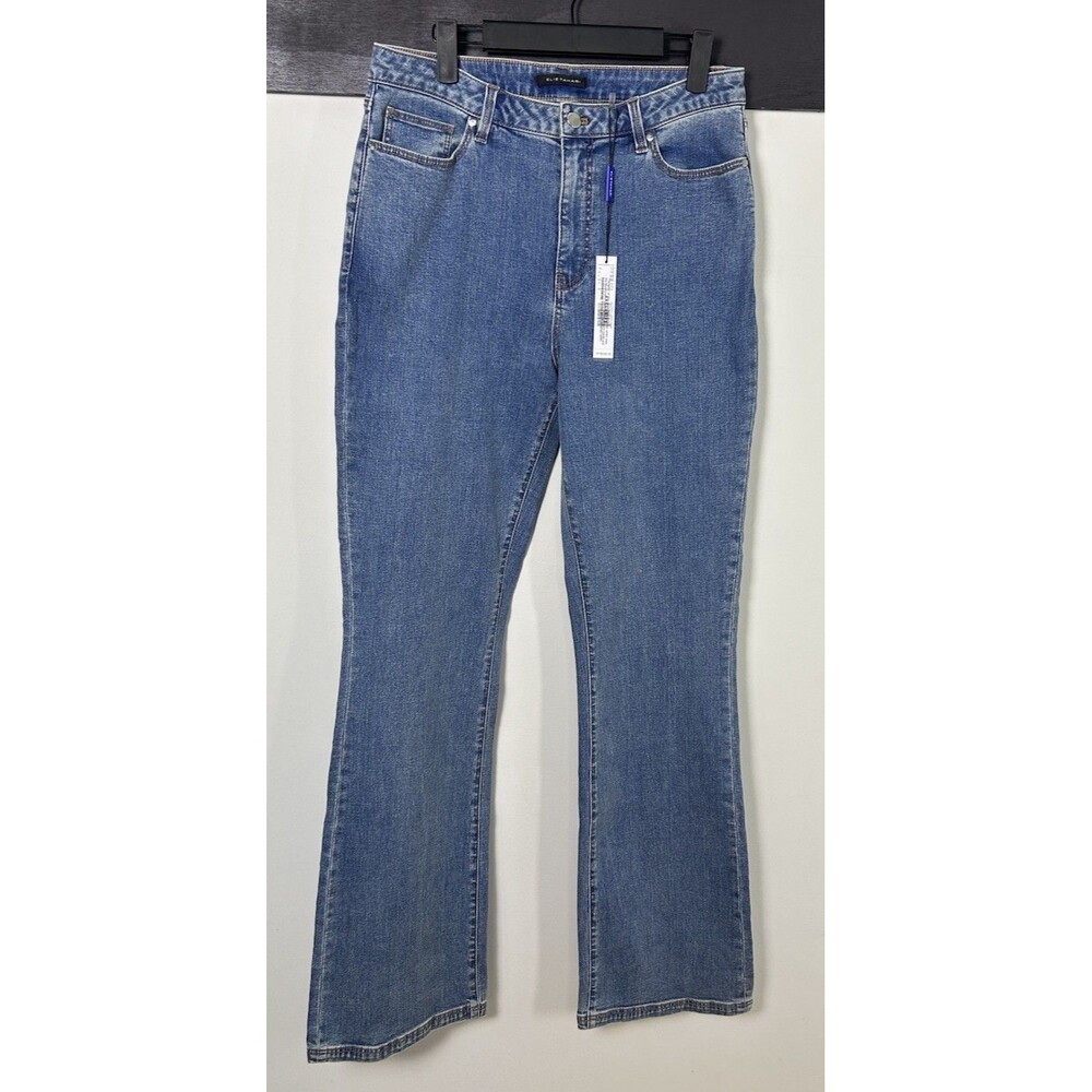 NWT Elie Tahari Med Wash Fit & Flare Jeans Sz 12 $248 Retail